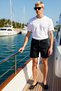 Men's Shorts Denim Bermuda Baggy Wide Cut Straight Fit Plain Pattern Regular Waist Short Length Rigid - 3