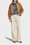 Cotton Blend Stand Collar Zippered Coat Coat Bbss26Fjc001150 - 2