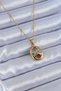 316L Steel Gold Color Zircon Stone Women's Necklace 5886