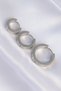 316L Steel Silver Color Zircon Stone Model 3-Piece Hoop Earrings 5886 - Eterna6004-5292 - 2