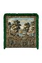 Pastoral Tapestry Landscape Patterned Fringed Throw Pillow Cover - Green Tassel Tapestry Pillowcase - 7