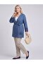 Rope Belted Gofreli Giy Çık Indigo