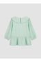 LCW Kids Peter Pan Collar Long Sleeve Girl's Shirt - 4