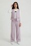 Pink Pocketed Linen Vest and High Waist Trousers Girl's Set 24571 - 3