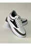 White Lace-Up Detail White Sole Stylish Casual Sneaker - 2