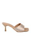 Gold Stone Embellished Women's Heeled Slippers Pc-55768 Z - 3
