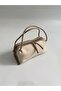 Belek Model Hand and Women's Shoulder Bag, Linen Bag, Summer Bag Mink - 2