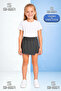 Team Girl's Plain Unprinted Short Sleeve T-Shirt Shorts Skirt