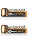 12 Piece 1/2 Inch Drive Ratchet and Socket Set Chrome Vanadium Steel Fastening Tool Kit - 6
