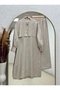 Belgin Bolero Tunic Long Pants Modal Set-Zş7078 Stone