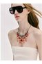 Coral Colored Stone Women's Necklace - 3