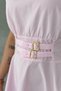 Women's Belt Detailed Mini Dress Sleeveless Flounce Dress - 2