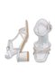 Silver Stone Detailed Evening Dress with Poles Comfortable Girls' Evening Dress Silver Girls' Heeled Shoes with Poles - 2