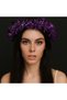 Heart Tassel Night Glow 3 Modes Led39 Lighted Crown Purple Color - 2