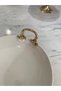 2-Piece Porcelain Presentation Set – 24 cm Deep Bowl & 26 cm Serving Plate with Metal Plated Detail - 2