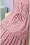 Beli Lace-Up Polka Dot Layered Dress 0283-05 Powder - 5
