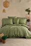 Ranforce 100% Cotton Double Duvet Cover Set with Embroidery and Ruffle Detail - 2