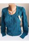 Women's Geometric Patterned Perforated Young Trend Buttoned Long Sleeve Seasonal Knitwear Cardigan - 2