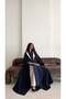 Mw2103 Abaya Blazer with High Quality Crepe and Stripe Material - 5