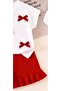 Bow Detailed Tshirt Shorts Girls' Top and Bottom Set - 4
