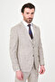 Plaid Slim Fit Mono Collar Classic Men's Suit Brown - 45465.26Y - 6