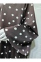 Wrinkle-free Polka Dot Print Elegant Abaya (including Headscarf) - 6