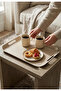 Metal Presentation Tray Set, Soft Colors, Modern Tea and Coffee Presentation Tray, 3 Piece Set (Brown-Green-Pink) - 8