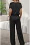 Women's Crew Neck Satin Set - 3