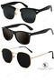 New Season Unisex 3-Piece Set Black Sunglasses Uv400 Ultra Light Luxury Stylish