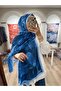 شال سيرينزا ناعم بنقشة مميزة - أزرق - 3