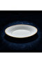 White Porcelain Pickle Dish with Golden Rim | 7.5 Inch | Premium Servingware - 3