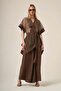 Women's Mesh Trouser Suit Brown 31362 - 5