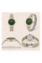 33mm Green Dial Silver & Gold Metal Band Women's Wristwatch - 2