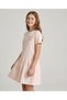Senior Girls Peach Printed Dress - 5