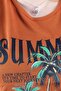 Large Size Women's 100% Cotton Zero Sleeve T-Shirt Printed Summer U26010 Tarcin - 5