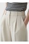 Trendlucky High Waist Pleated Women's Fabric Pants with Difference - 3