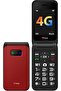 TTfone TT760 Flip 4G Big Button Mobile Phone for the Elderly with Emergency Assistance button Unlocked Basic Mobile Phone (Red, with USB Cable)
