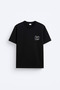 Super Dad Father's Day Printed Cotton Fabric Black T-Shirt T-Shirt