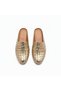 Women's Sabo Slippers with Gold Knit Detail - 2