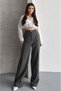 Women's Stoned Palazzo Pants High Waist Loose Wide Leg Trousers - 3