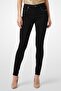Women Skinny Fit Plain Stretchable Denim, Black