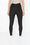 High Waist Shaping / Sculpting Women's Sports Leggings with Side Pockets, Stretchy Fabric, Black Patterned Leggings - 7