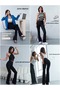 Women's Black Spanish Flare Fabric Leggings – High Waist, Stretchy and Stylish - 7