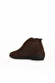 Brown Nubuck Women's Heeled Boots - 4