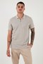 Cotton Regular Fit Zippered Polo Collar t Shirt Men's Polo Collar t Shirt 5902915 - 4