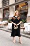 Plus Size Dress with Embroidered Collar Detail - 5