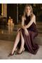 Patent Leather Women's Heeled Evening Dress Shoes Gold Detailed Stiletto Flat Open Back - 2