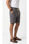 Men's Smoked Linen Muslin Shorts Lightweight Casual Thin Fabric with Back Pockets - 5