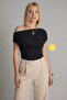 Women's Sanndy Fabric Three Models Single Blouse Madonna Collar Neck-Hanging Degaje Collar Body Blouse - 7