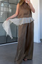 Chiffon Ruffle-Detail Blouse and Loose-Leg Pants 51391 - 2